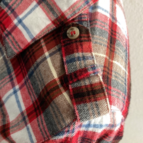 Love Tree long Plaid Flannel shirt/dress - Picture 3 of 5